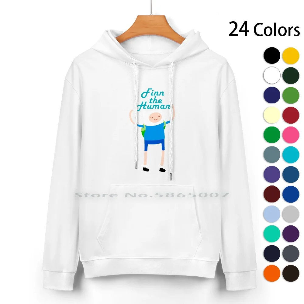 Finn , The Human Pure Cotton Hoodie Sweater 24 Colors Finn The Human Finn Mertens Finn Finn Finn And Jake Jake And Finn Cartoon