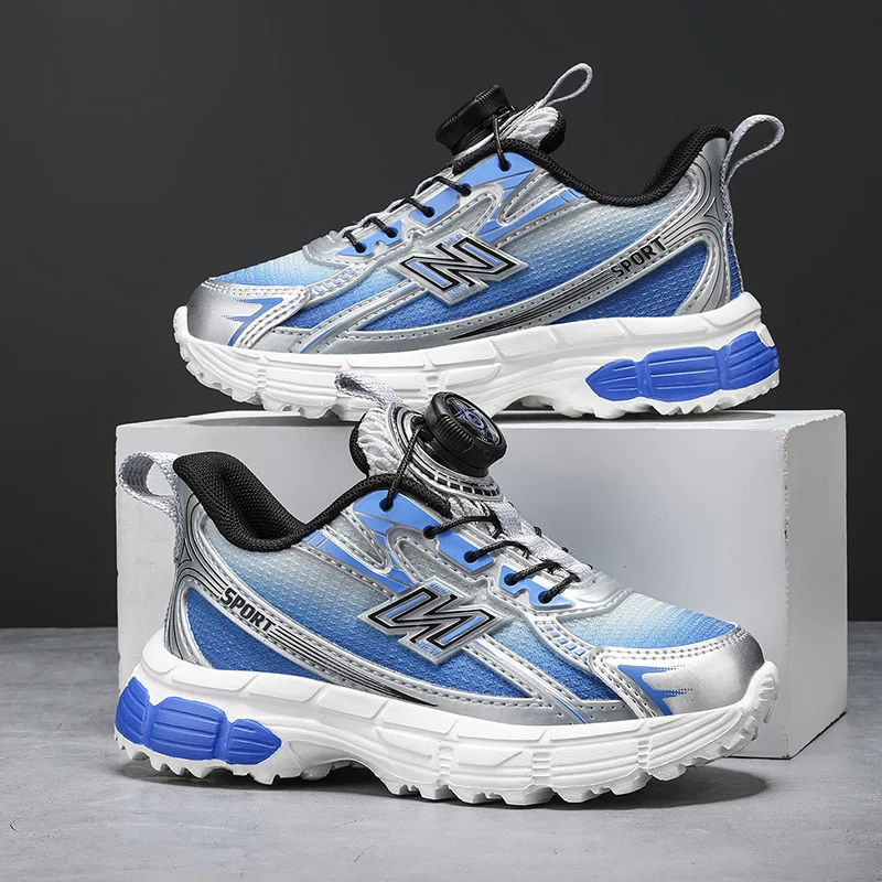 

Four Season Kids Sneakers High-quality Ultra Light Anti Slip Button Up Training Shoes Comfort Girls Boys Outdoor Walk Run Shoes