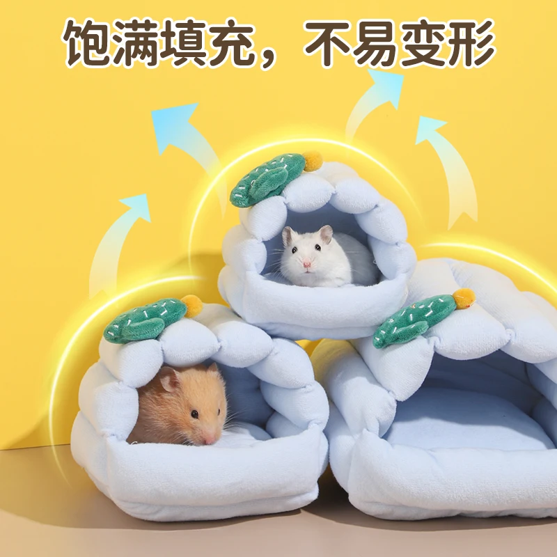 Guinea Pig Bed Warm Fleece Hideout Cozy Small Animal House Bedding for Rabbit Bunny Hamster Ferret Hedgehog Rat Chinchilla