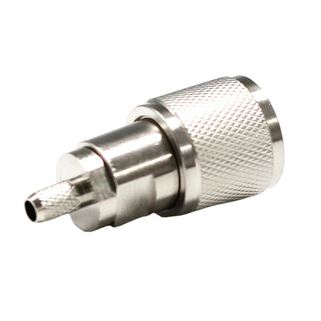 1pc UHF Male Plug RF Coax Connector Crimp for RG58 RG142 RG400 LMR195 Cable Long Straight Nickelplated Wholesale