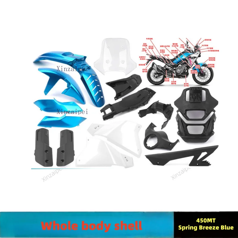 

FOR CFMOTO 450MT Spring Breeze Blue Motorcycle Body Shell Fairing CF400-8 Protective Board Cover Original Parts Accessories