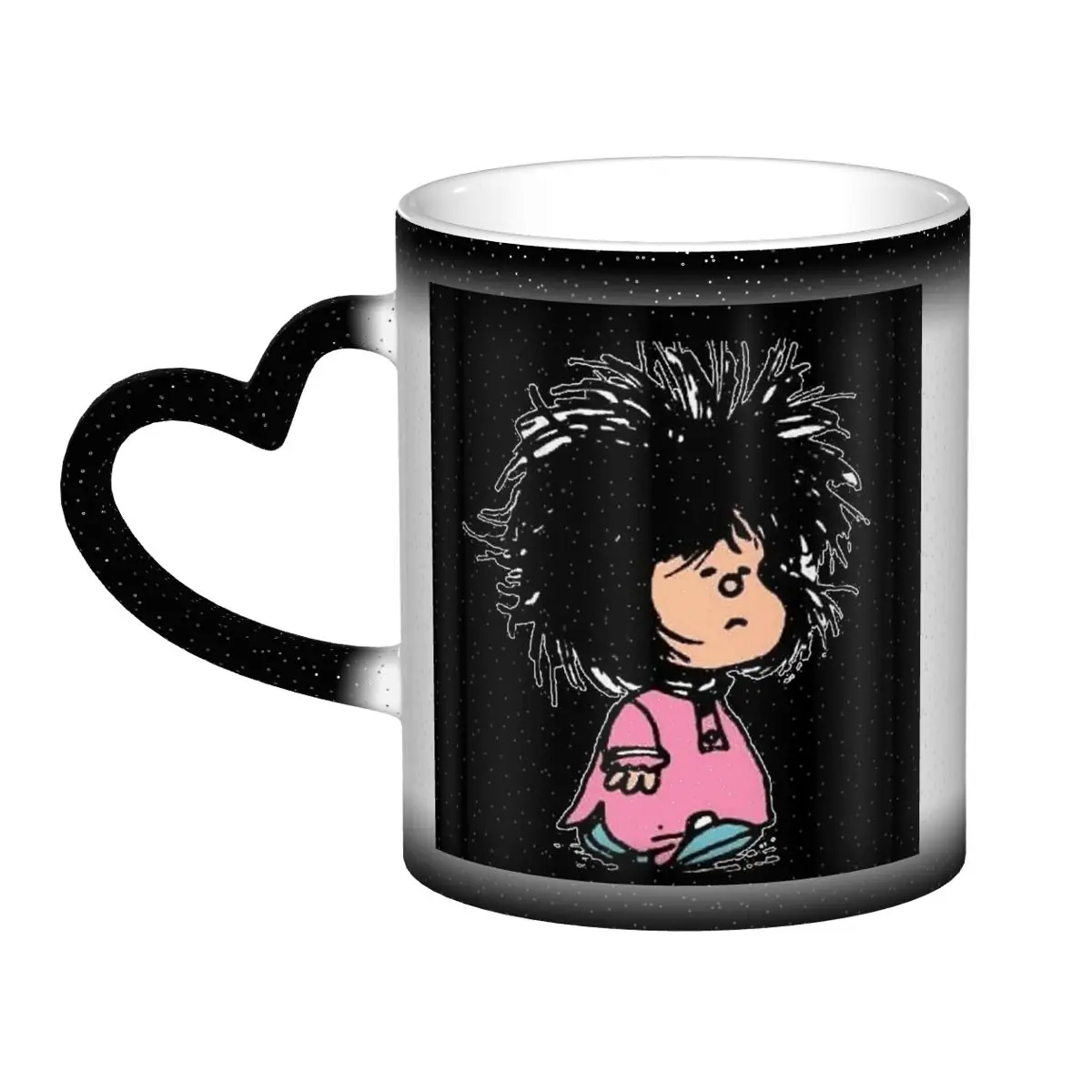 

Mafalda Anime Plaid Mug Funny Ceramic Coffee Cups Tea Mugs Milk Cup Drinkware Gift for Woman Man