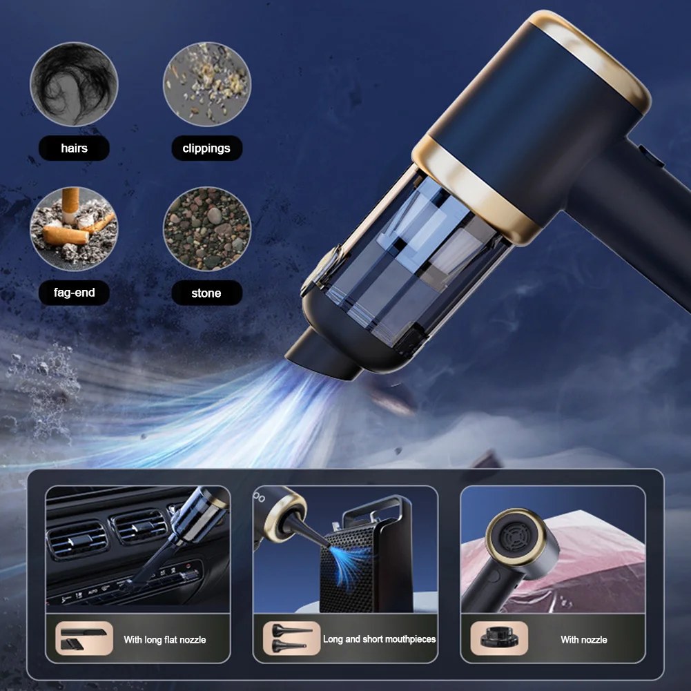 مكنسة كهربائية محمولة للسيارة، شفط قوي، آلة تنظيف قوية صغيرة قابلة لإعادة الشحن، منفضة مكنسة كهربائية لاسلكية، أجهزة منزلية للسيارة
