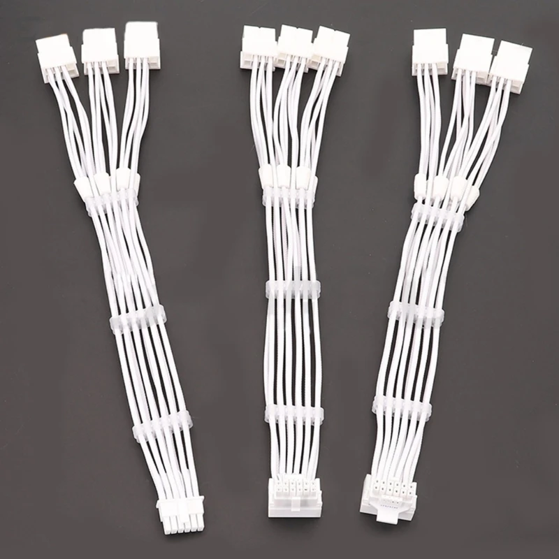 16AWG 12VHPWR PCIE 5.0 3x8pin to16Pin (12+4P) Male 90° Power Extension 30CM Dropship