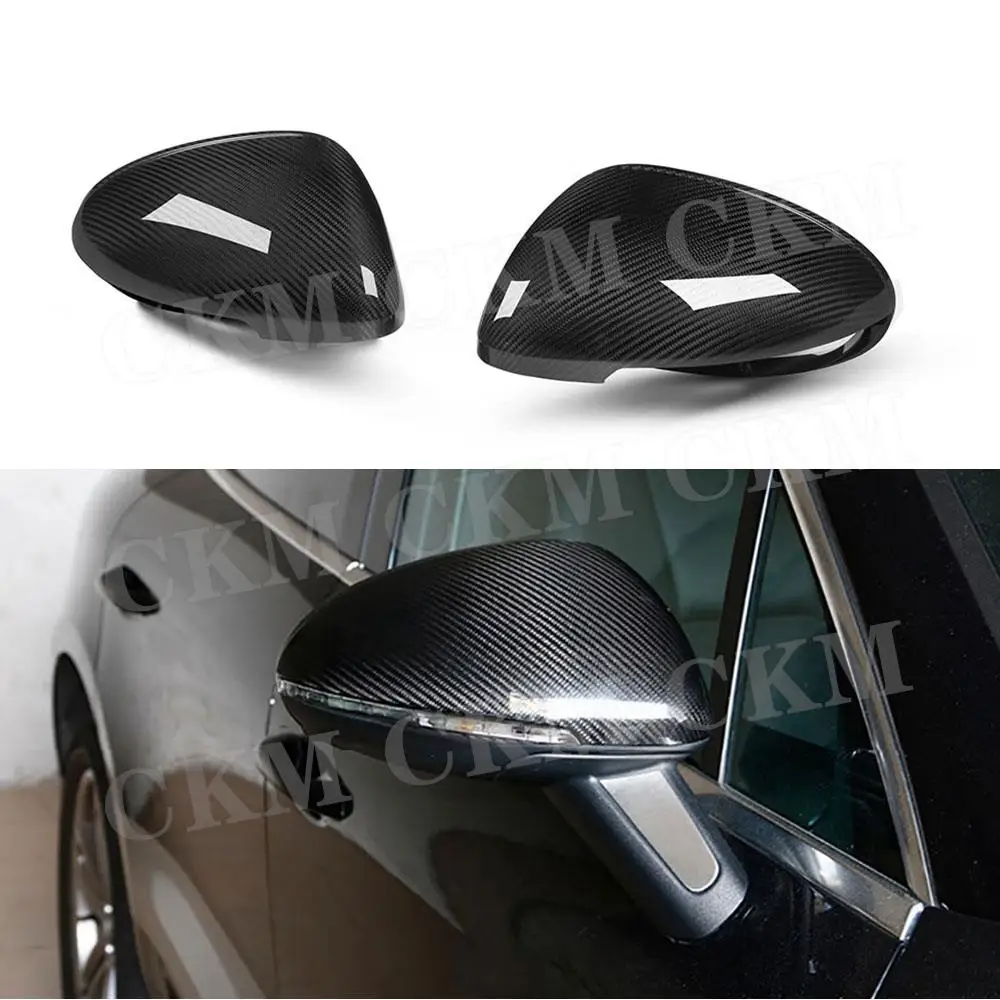 

Dry Carbon Fiber Mirror Cover Replacement Door Side Rearview Mirror Cap Trim Shell For Porsche Macan 95B 2014-2021