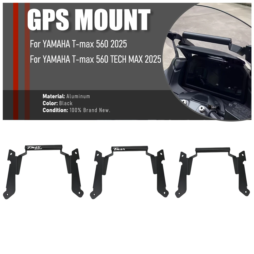 

2025 NEW Aluminum GPS Phone Navigation Bracket Front Bar Phone Holder Mount Stand For YAMAHA T-max 560 T-max 560 TECH