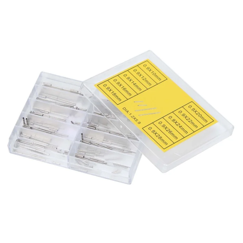 100Pcs Watch Tube Bar Alloy Watchband Strap Clasp Link Pin Connecting Shaft 0.9mm 10-28mm