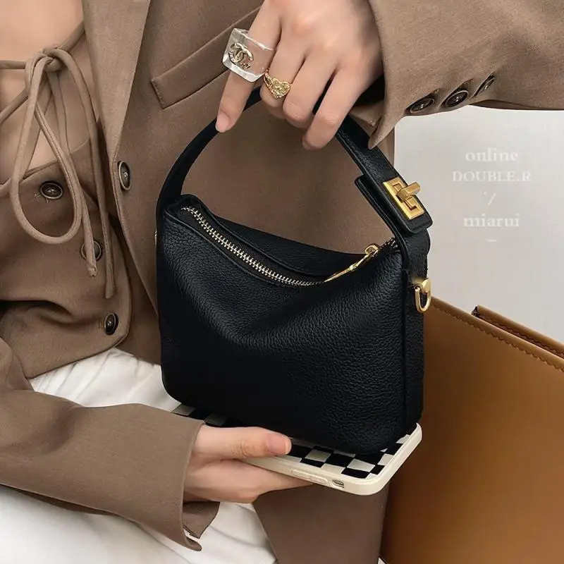 New Casual Women's Bag Fashion Unique Personality Wide Shoulder Strap Crossbody Simple Versatile Texture Ladies Handbag 2023