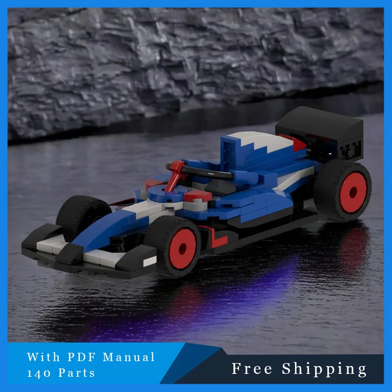 

140 шт. городские синие креативные скоростные гонки модульные MOC креативные строительные блоки STEM образование детский набор «сделай сам» рождественские подарки