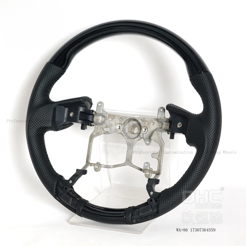 Cross-border bestseller: Full leather red stitching car steering wheel modification for Toyota Prado 10 models