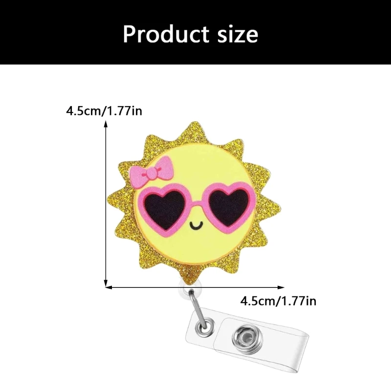 Acrylic Badge Holder Clip with Clear Strap for Work Badge Access