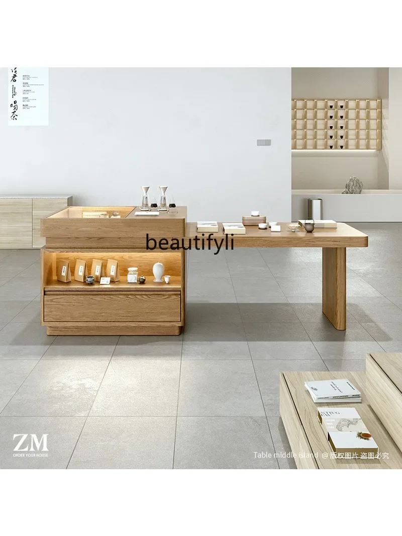 

ss7304 Social Display Cabinet Made of Glass Tea Room B & B Showcase New Consumption Long Table
