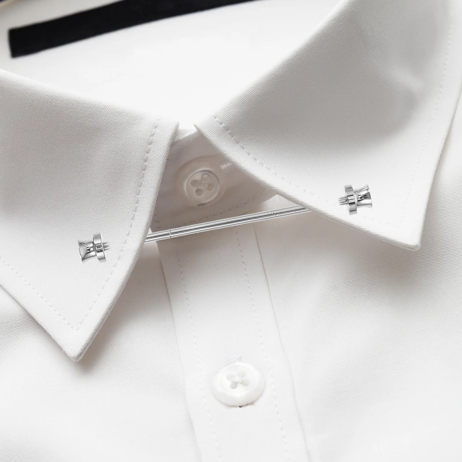 2 pezzi spilla da bavero per uomo clip per cravatta clip per colletto spilla stays camicia per abiti spille per cravatta in lega catena di chiusura uomo