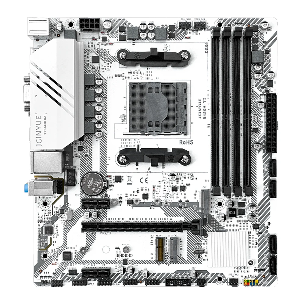 JGINYUE B450M Kit Motherboard AMD Ryzen 5 5600 DDR4 32GB 3200MHz Dual Channel Memory XMP 2 M.2 M-ATX B450M GAMING Board