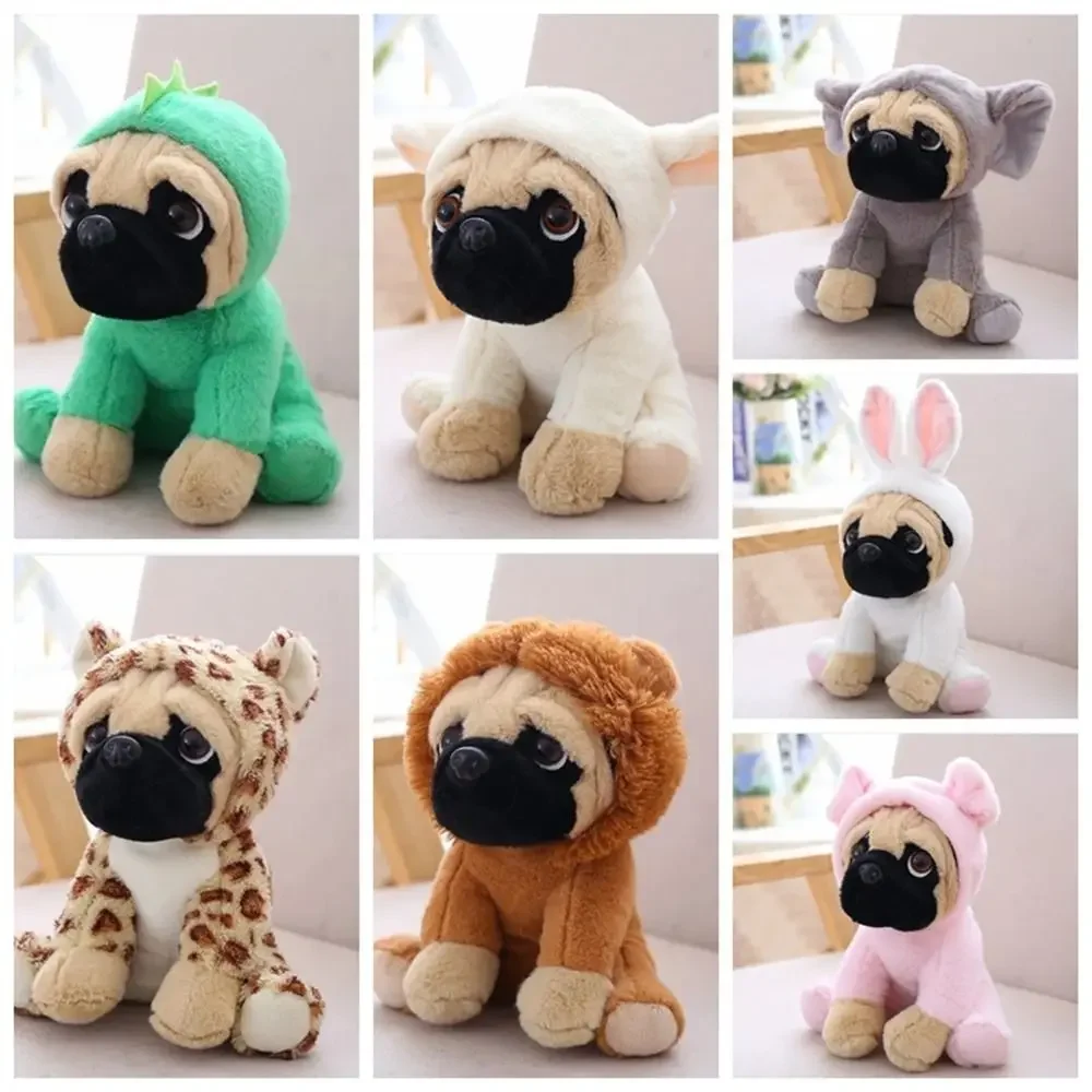 Farcito simulazione cani peluche Sharpei Pug adorabile cucciolo Pet giocattolo peluche animale giocattolo bambini bambini compleanno regali di natale