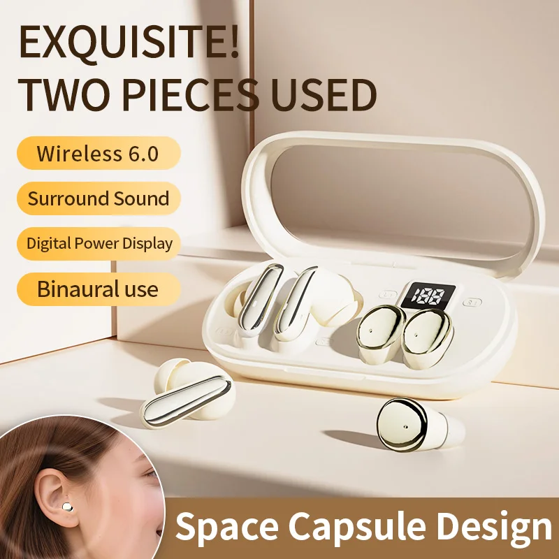 

New MD35 2-in-1 Dual-Pair In-Ear Bluetooth Earbuds HiFi High-Quality Sound Long Battery Life Comfort Fit for Sleep Couples Gift