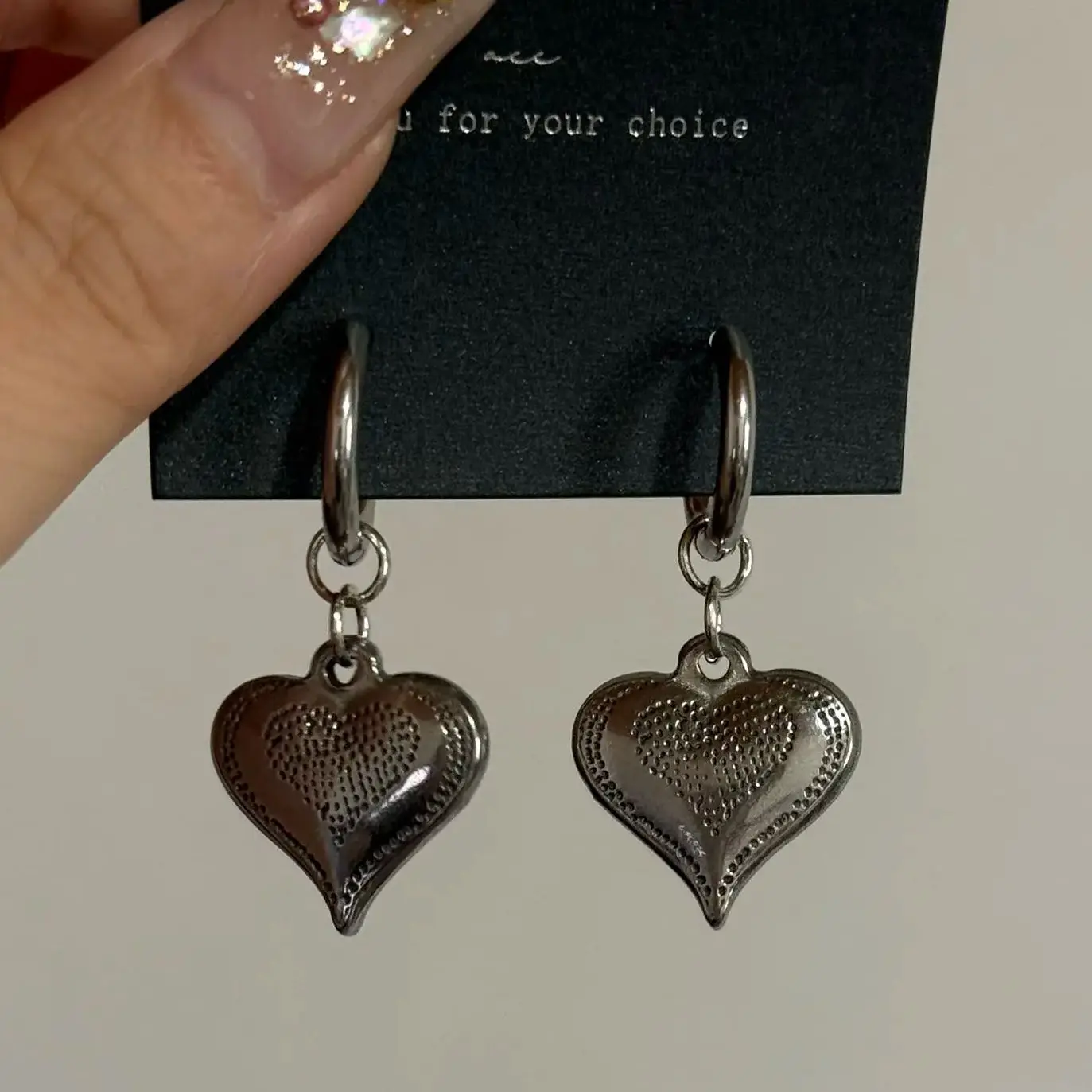 Roestvrij stalen hart hanger oorbellen dames cadeau accessoires groothandel