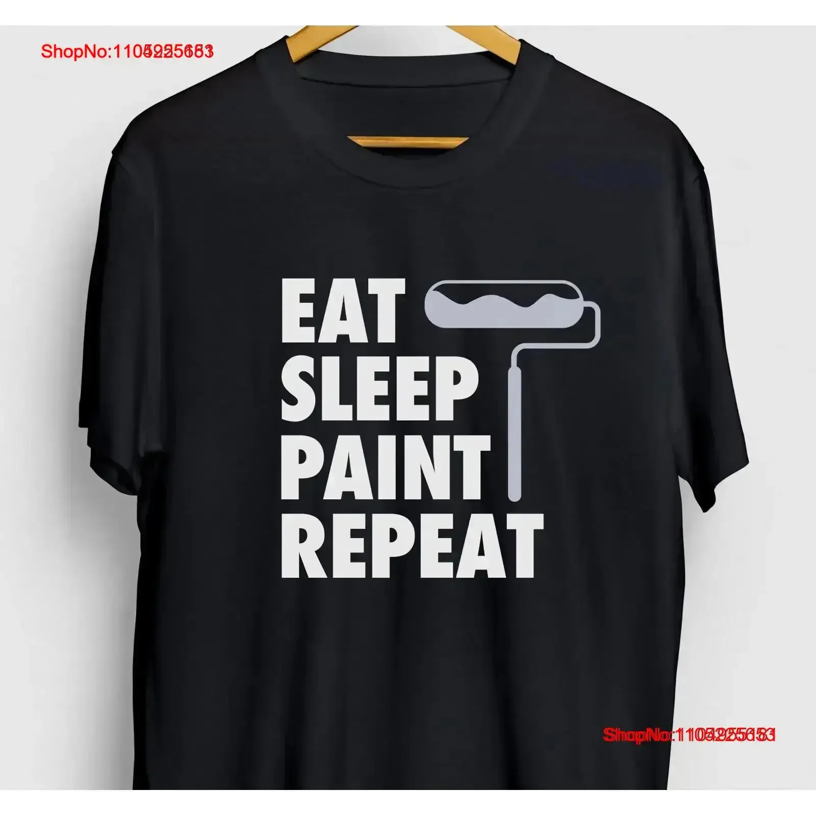 

Eat Sleep Paint Repeat Painter Funny Wall Painting T Shirt tee Youth vintage Washed streetwear Top For Everyday Wear vintage