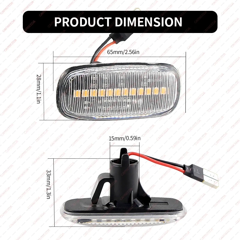 LED الجانب الأمامي ماركر ضوء المؤشر لأودي TT A2 8L A3 S3 B5 A4 S4 RS4 A6 S6 C5 ALLROAD 1997-2006 AD0164142 LED بدوره إشارة