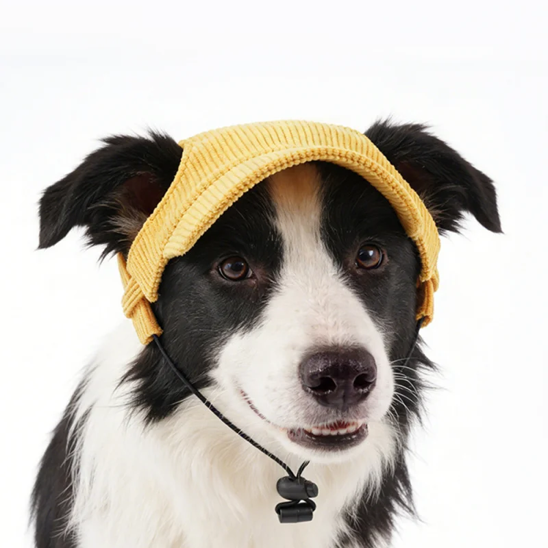 Adjustable Dog Baseball Sun Hat With Ear Holes Pet Puppy Visor Cap Outdoor Anti‑UV Sunscreen Protective Hat For All Kinds OfDogs