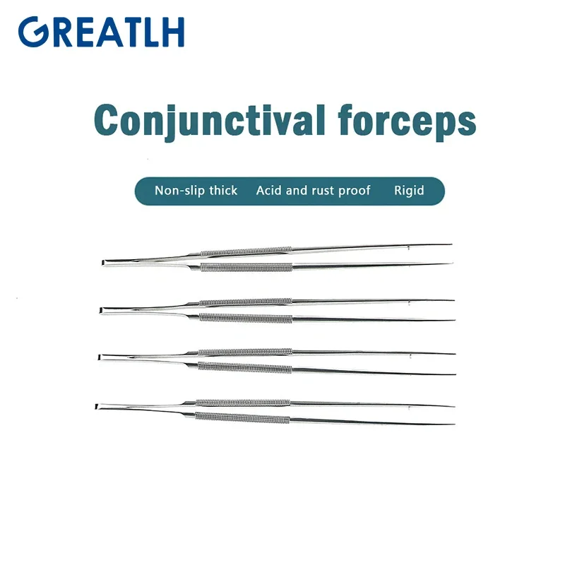 Conjunctival Forceps Stainless Steel Micro Suturing Forceps Tweezers Ophthalmic Instrument
