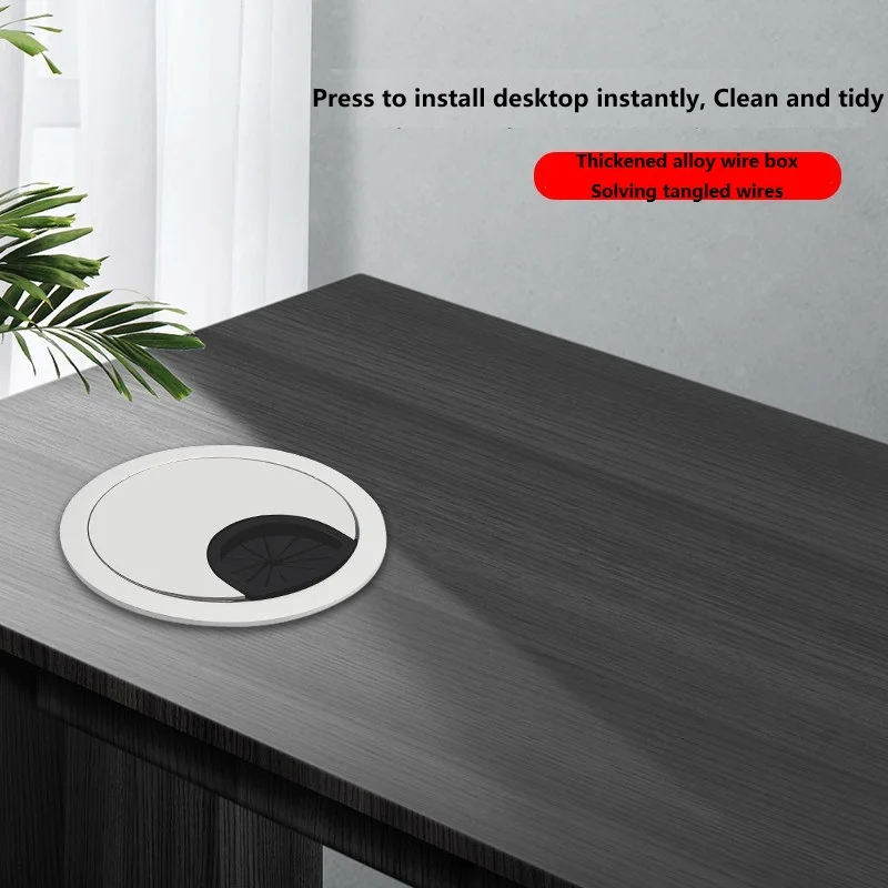 Office Desk Cable Hole Cover Perforated Desktop Cover Hole Decoration Computer Desk Hole