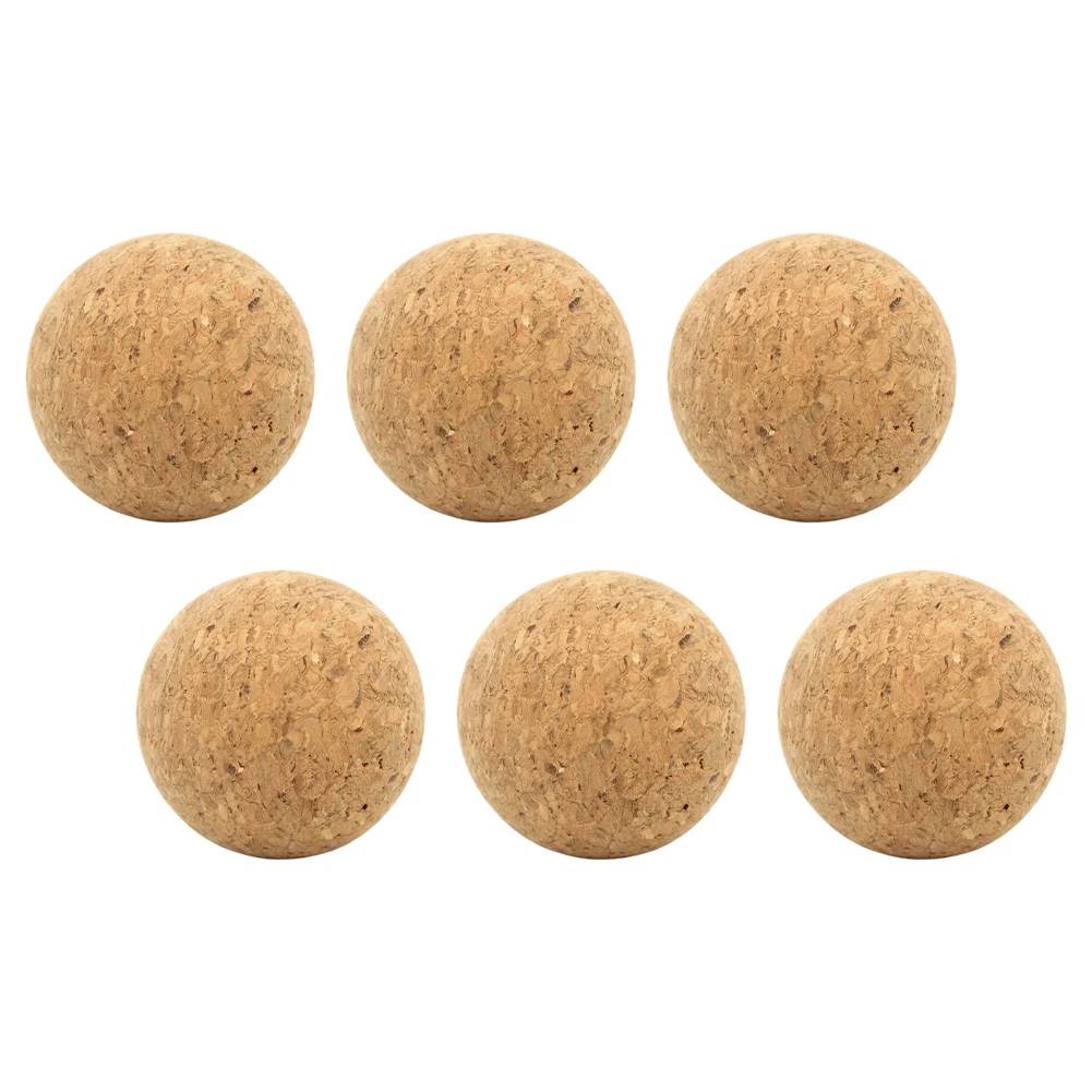 Natural Agglomerate Cork Table Soccer Balls Set of 6 for Foosball Table Replacement in Multiple Sizes 36mm 40mm 45mm 50mm