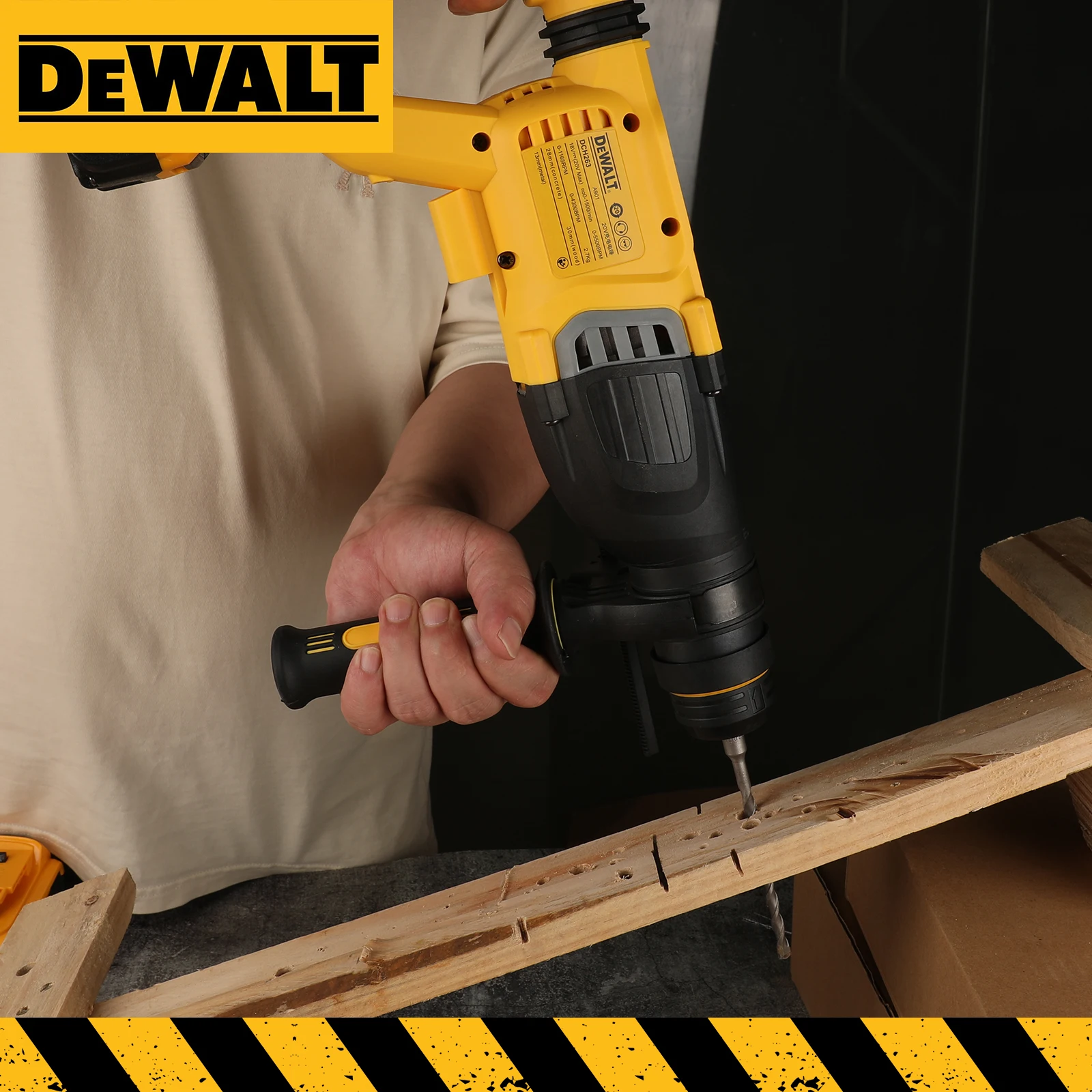 

DEWALT DCH263 20 В бесщеточный аккумуляторный SDS перфоратор 3-режимный бетонная стена металл дрель по дереву D-образная ручка Лидер продаж