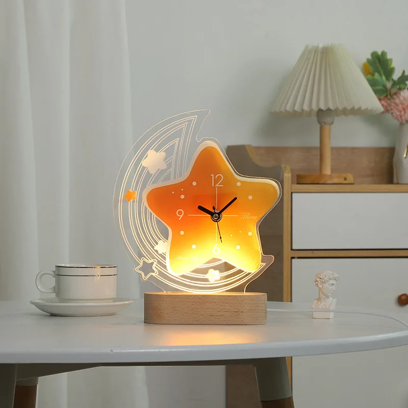 Living room alarm clock ornaments a variety of bright ornaments table clock new decorative desk advanced alarm clock ornaments