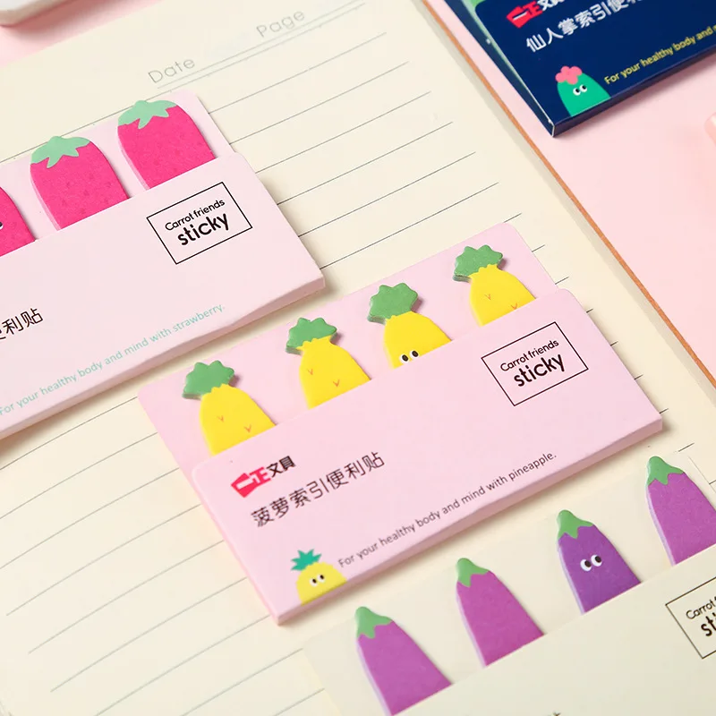 Color Index Sticky Notes Office School Supplies  Cute Cartoon Series Special Shaped Sticky  Tearable Creative Kawai Gift Lovely