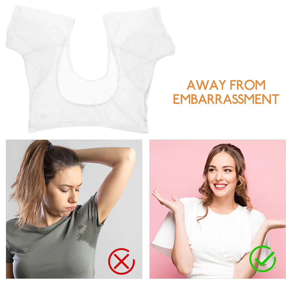 

Underarm Sweat Vest Women Breathable Nylon Sweatproof Absorbent Armpit Protector Comfortable Vest for Ladies Armpit Pads