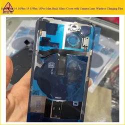 10 adet konut kapak ile önceden yüklemek çelik levha ile kablosuz NFC mıknatıs geri cam kapak iPhone 14 14 artı Flex kablo ile