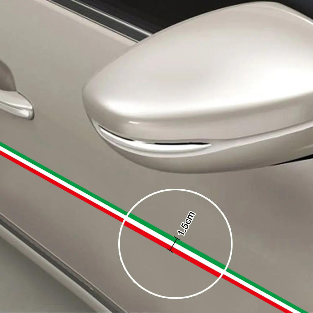 

Car Bike Body PVC Italian Italy Flag Sticker Strip DIY Decal Badge Bright Color 40* 1.5cm Removeable Car Stickers And Decals