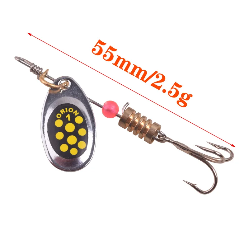 Spin Spoon Fishing Lures 2.5g 3.5g 5.5g Metal Rotating Sequins Wobblers Treble Hooks Artificial Bait Carp Bass Pesca Tackle