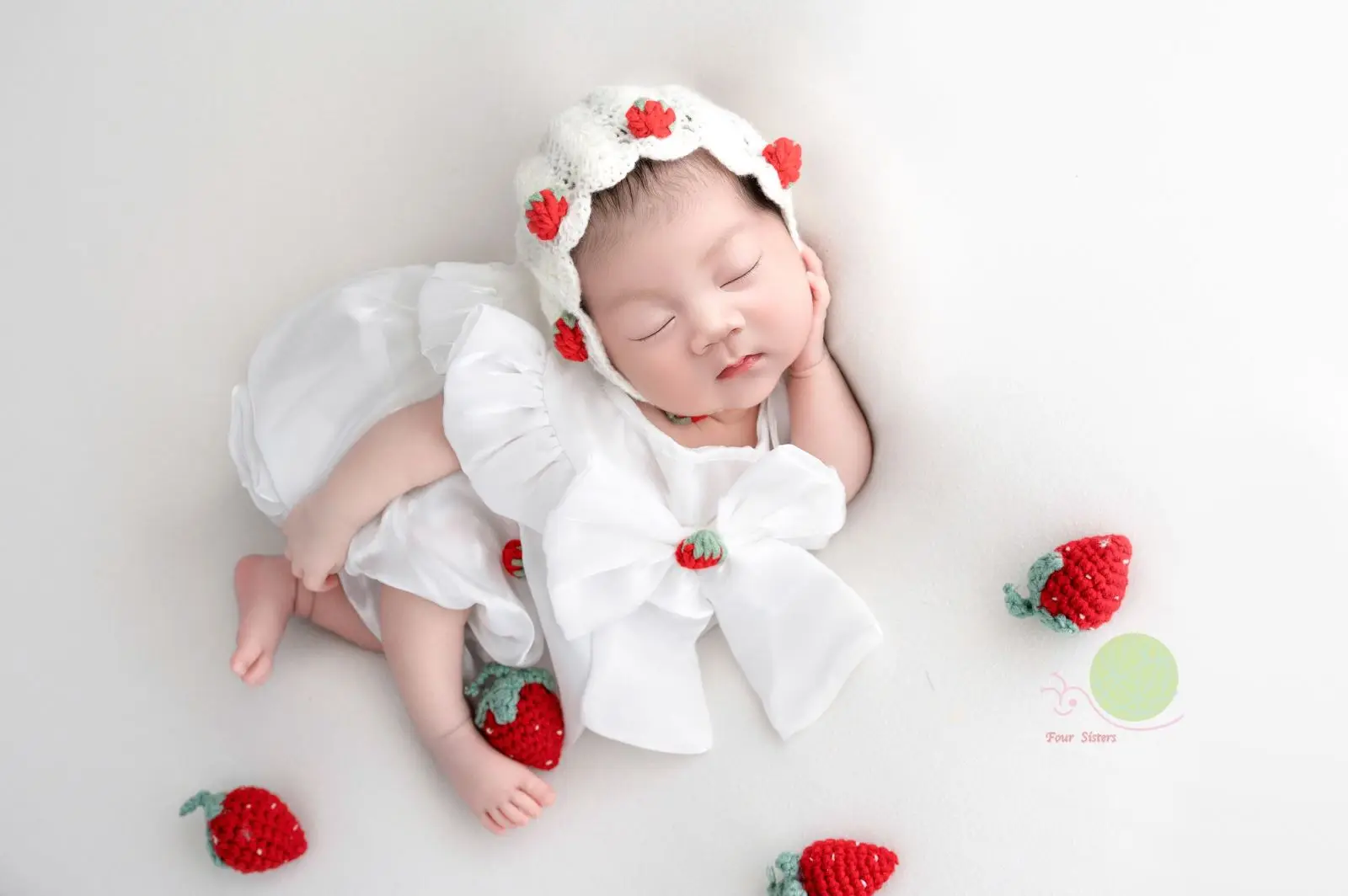 Newborn Photography Theme Clothing Female Baby Photography Hat Clothing Photo Clothing Props ملابس اطفال رضع بناتي  ベビーフォト