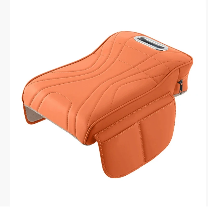 وسادة مسند الذراع لوحدة التحكم المركزية للسيارة، وسادة مسند الذراع السميكة، وسادة تمديد جانبية مع صندوق مناديل