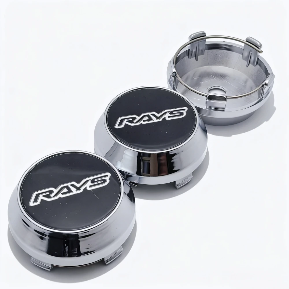 4 stücke RAYS Racing Logo Emblem Auto Rad Mitte Kappen 60 MM 56 MM Räder Nabe Hohe Kappe Felge Radkappen staub Abdeckung Ersetzen Auto Zubehör