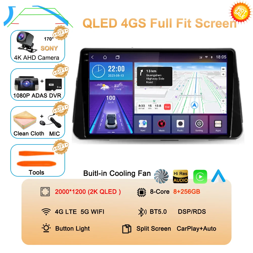 Android 16 Carplay Auto voor Nissan MICRA Kicks P15 2017 2018 2019 2020 2021 autoradio multimediaspeler navigatie stereo
