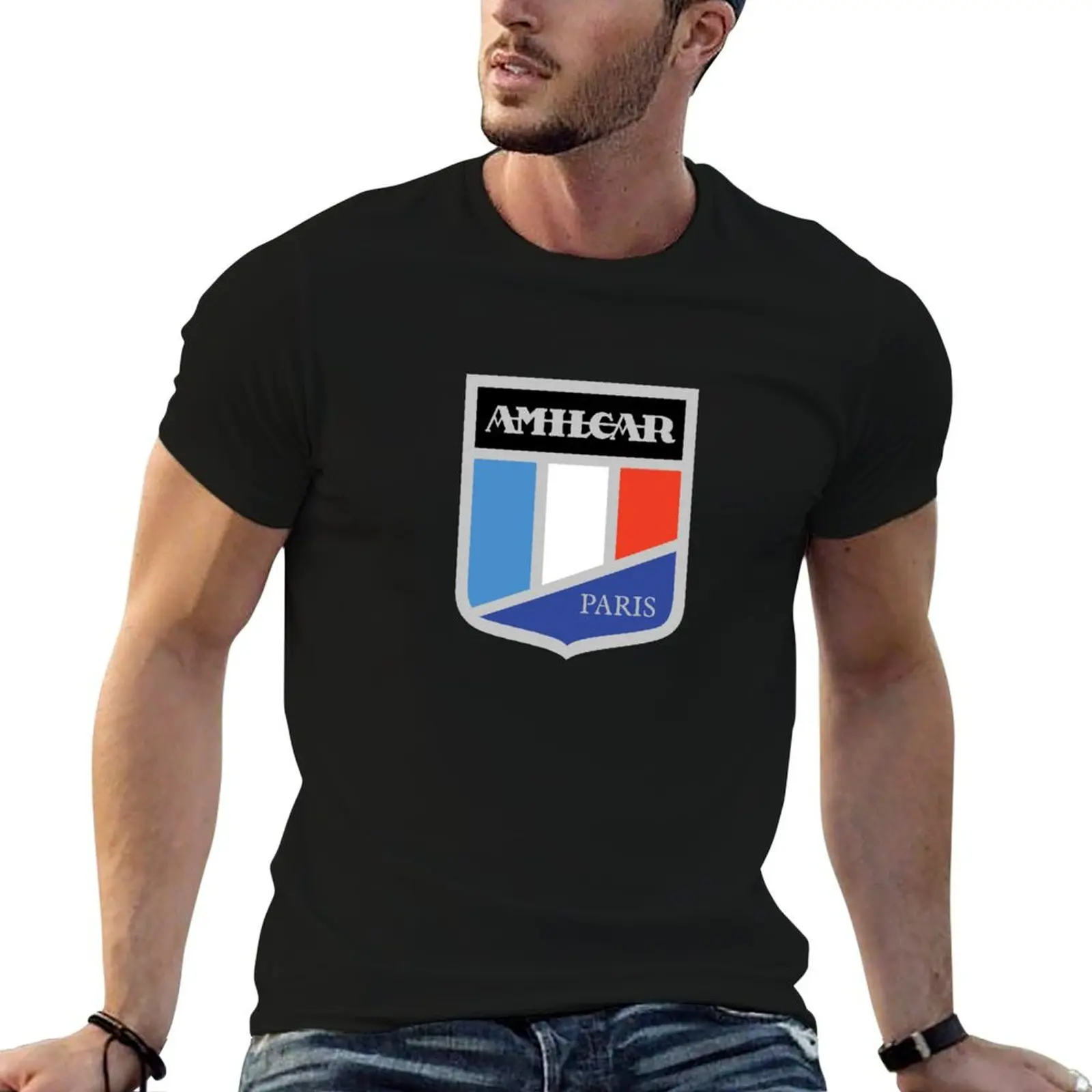 Amilcar French car badge T-Shirt blacks cute tops men t shirts high quality