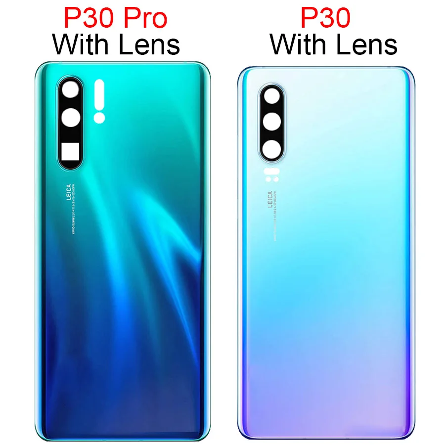 

Стекло для Huawei P30 Pro, крышка батарейного отсека, задняя дверь, сменный чехол для Huawei P30, крышка батарейного отсека с объективом камеры