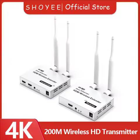 4K 200M5.8GHz Wireless HDMI Transmitter Receiver Extender 1 TX-4 RX Audio Video Extender HDMI Loop-Out For TV Box