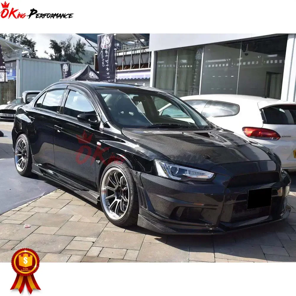 Vari Wide Ver 2 Style Half Carbon Fiber BodyKit For MITSUBISHI EVO 10 Wide Body