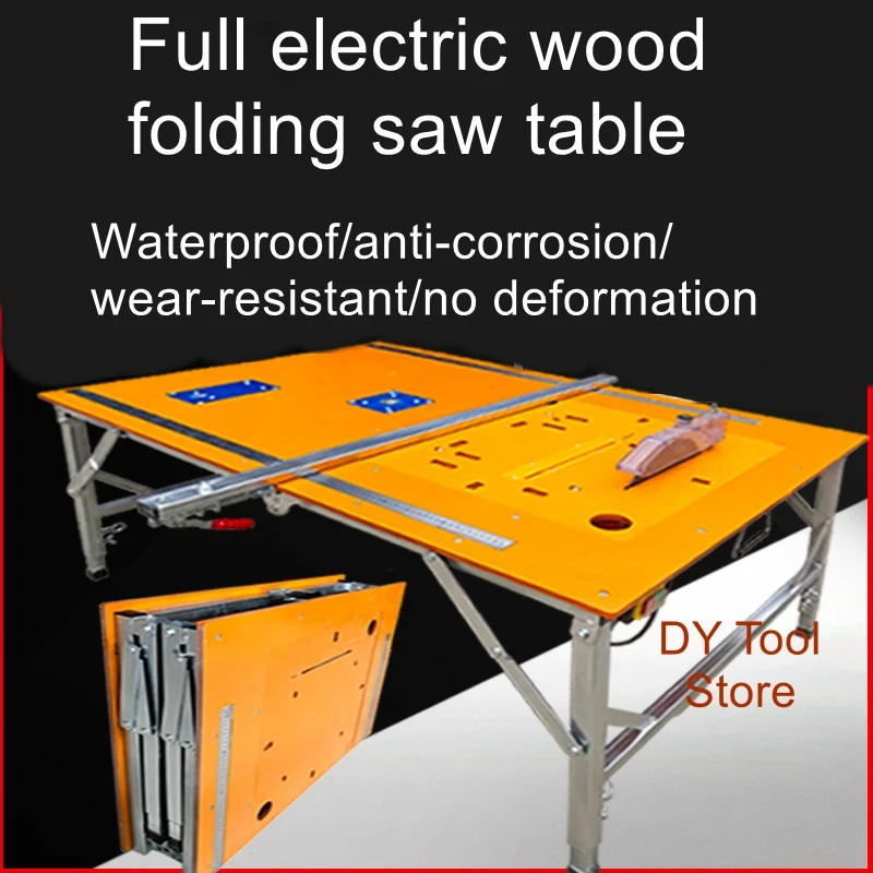 Woodworking saw table small decoration flip table saw portable folding saw table multi-function operation table lifting table