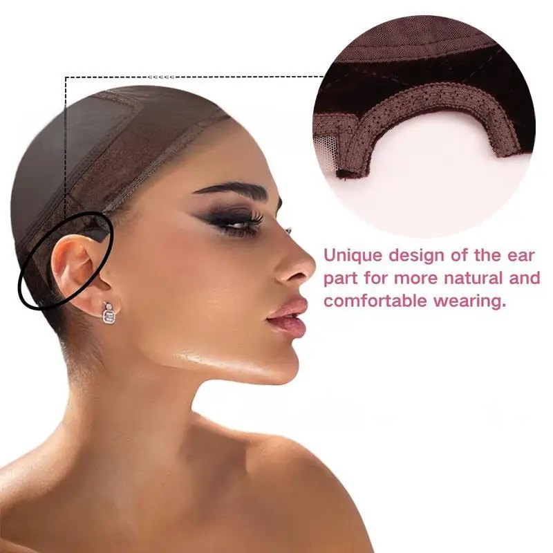 Stretch Velvet Wig Headband, Lace Mesh Cap to Keep Wigs Secure & Invisible, Comfortable Grip Liner for All Day Wear image 5