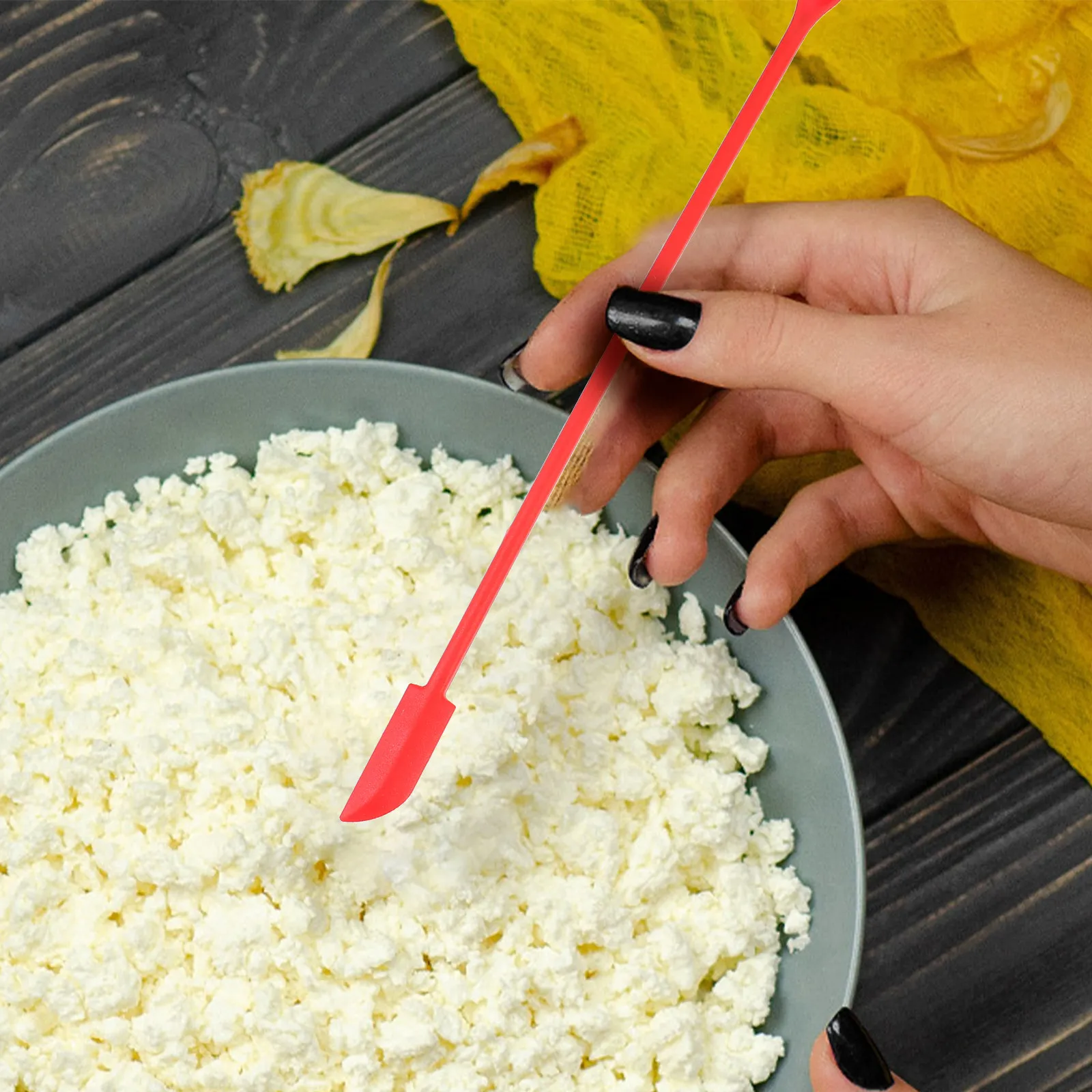 8Pcs Silicone Makeup Spatula Small Kitchen Scraper for Glass Jars Bottles - Multi-Use Baking Tools Makeup Scraper Tool