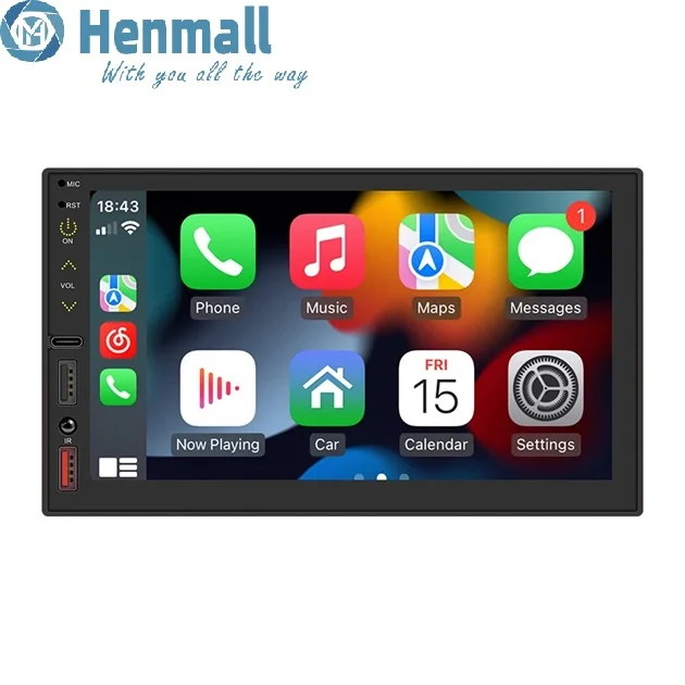 HENMALL Car MP5 Player FS02C 7-Inch  2Din Bluetooth Stereo Android Auto HandsFree USB Audio System