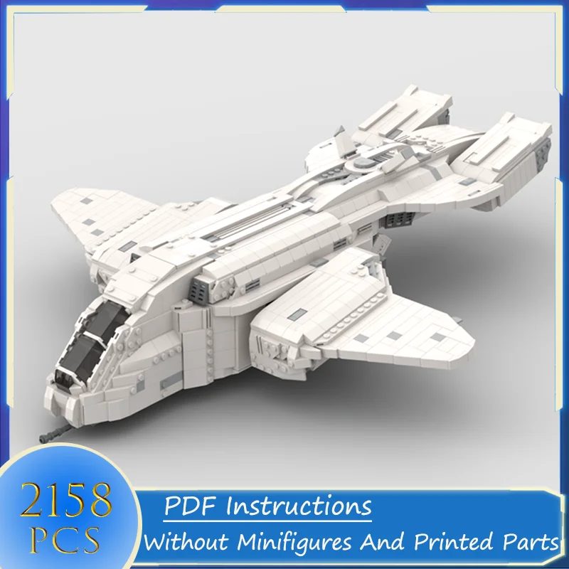 

Game Series Haloed Pelican Artic Variant Space Fighter Plane Model Building Blocks DIY Assembled Bricks Toys Gifts