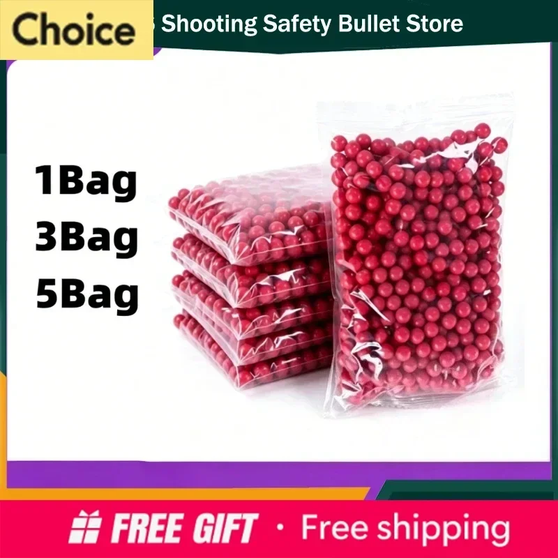 

New 20277mm Red Soft Elastic Spherical Beads, Portable Pack Outdoor Game Toy Parts 500Pcs/Bag 1Bag/3Bag/5Bag