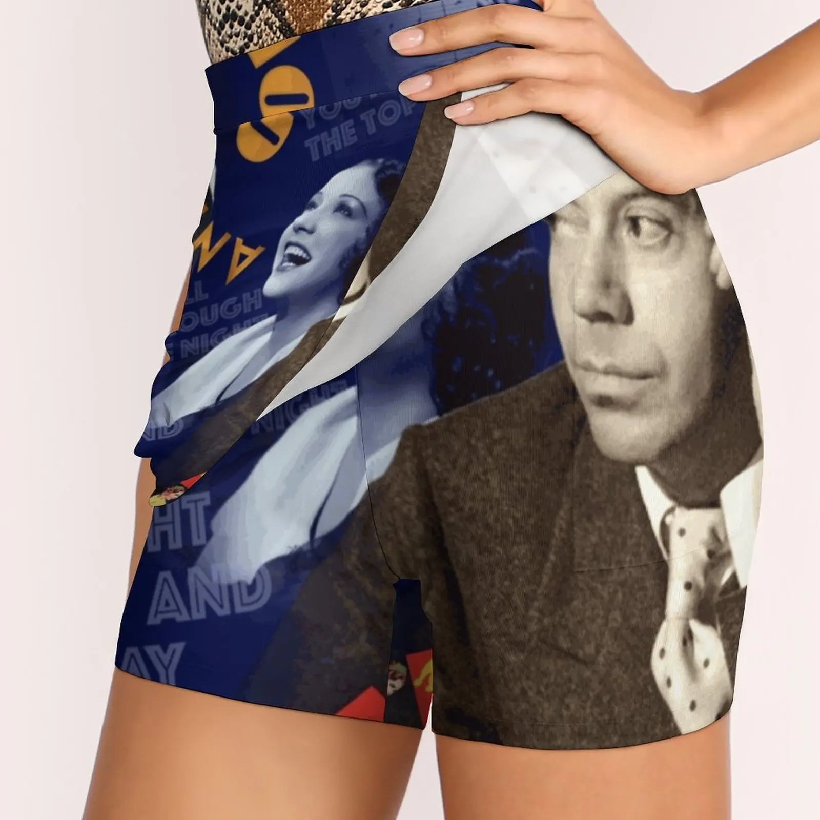 Cole Collage Portrait Women'S Fashion Sporting Skirt With Pockets Tennis Golf Running Skirts Collage Composer Idol Oscar Movies