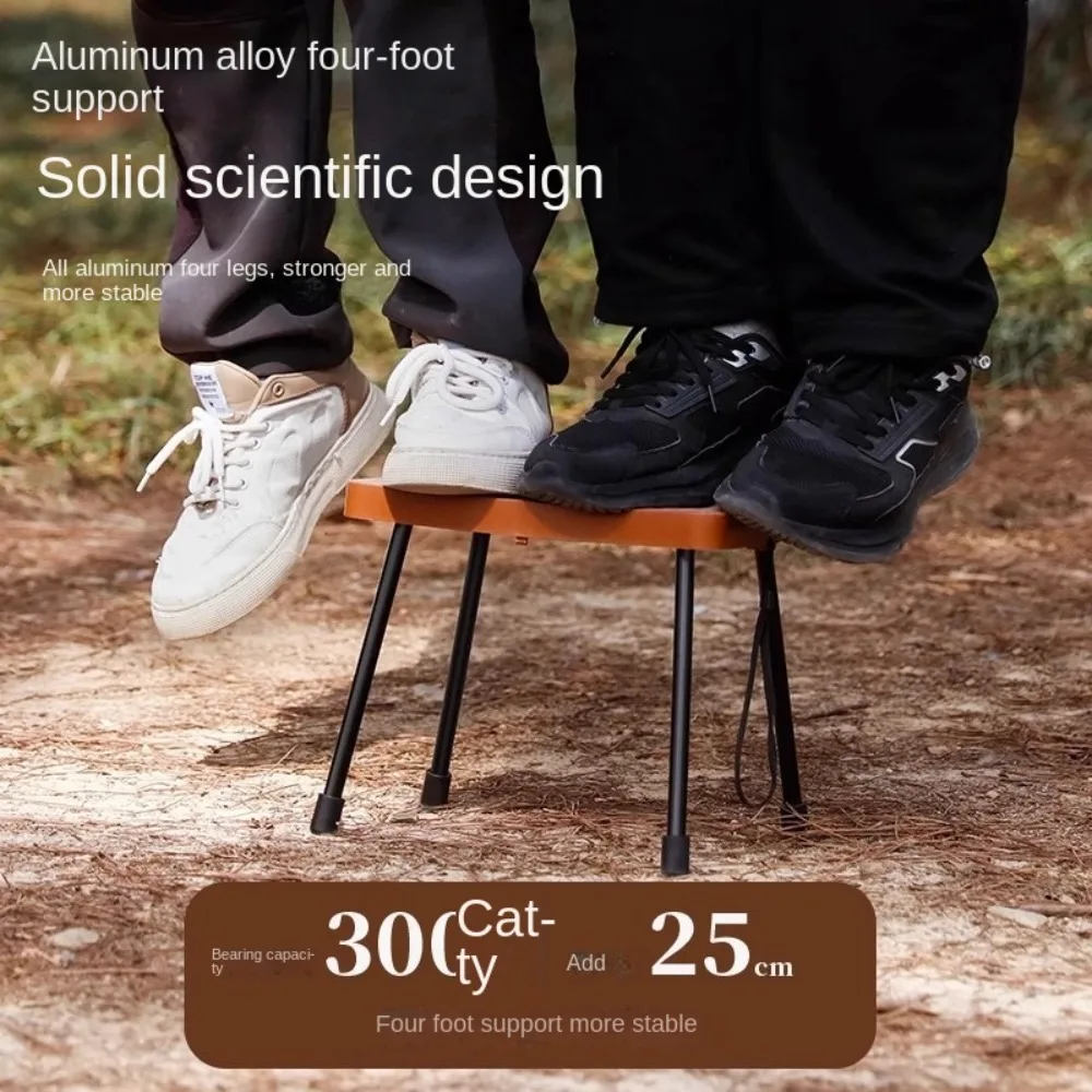 Silla plegable portátil de aleación de aluminio, banco pequeño resistente al desgaste, taburete de pesca ligero y resistente de carga